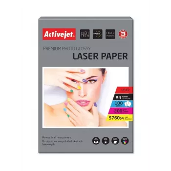 Activejet AP4-200G100L foto popierius lazeriniams spausdintuvams; A4; 100 vnt.