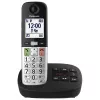 DECT telefonas Panasonic KX-TGU430 belaidis ragelis, garsiakalbis, skambintojo ID, 2,4 colio ekranas, 1000 įrašų telefonų knyga, pilka/juoda