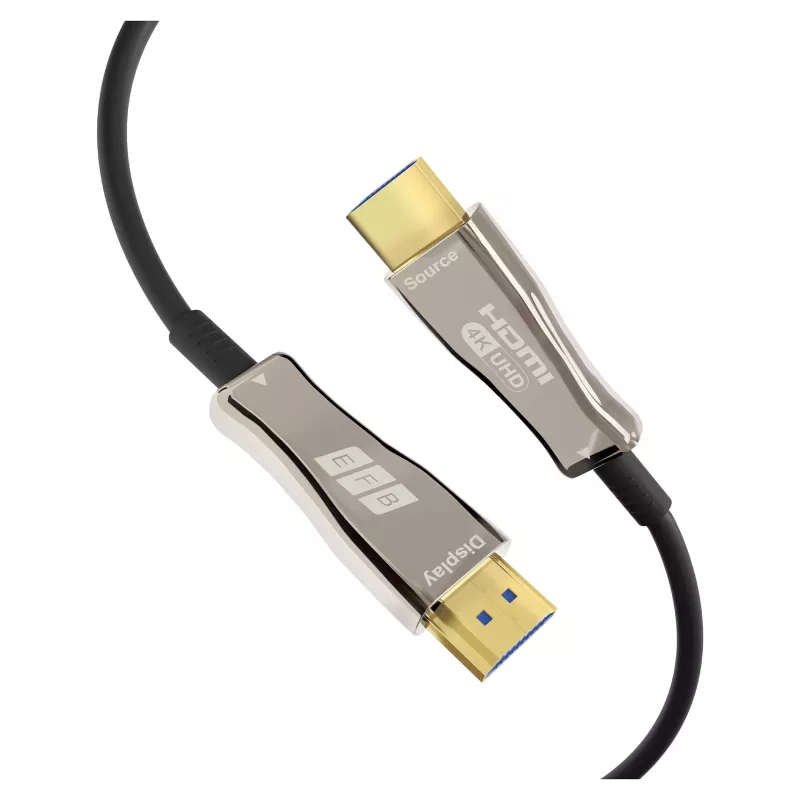 EFB Elektronik HDMI šviesolaidinis kabelis AOC Active 4K60Hz juodas - Skaitmeninis / Vaizdo / Garsas - 20 m (HDMI-20-00008)