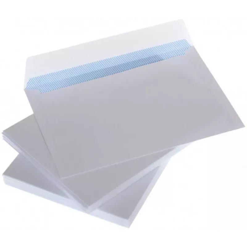 Vokai C5 balti su juostele ir vidiniu presu 162x229 mm x 25 vnt.