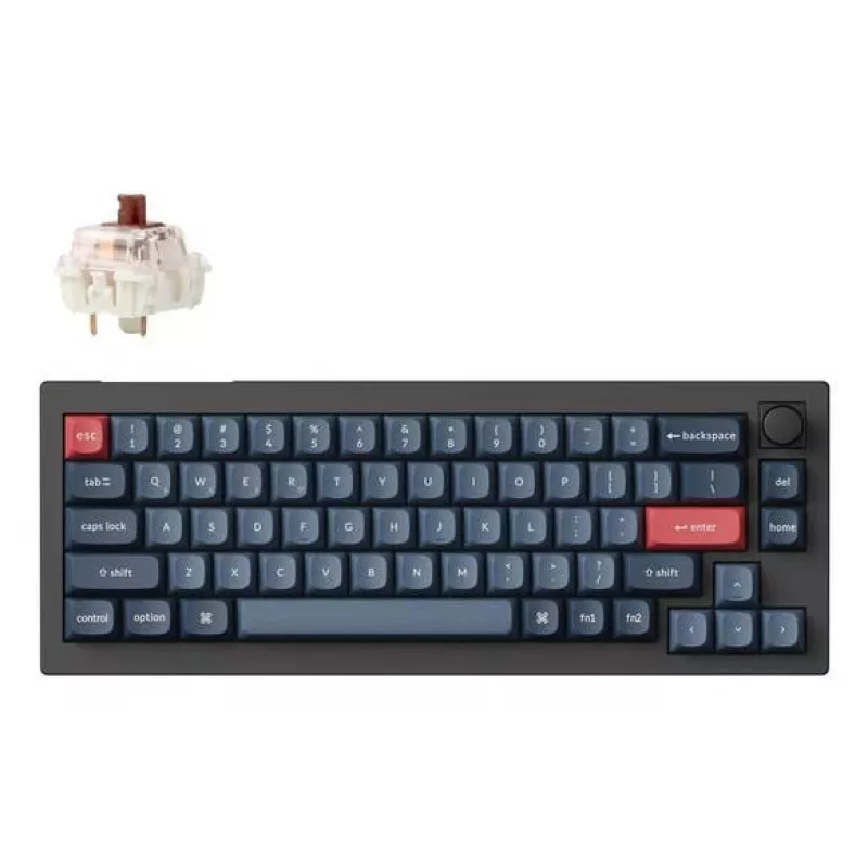 Mechaninė klaviatūra Keychron V2 MAX su Gateron Jupiter Brown jungikliais, juoda, JAV išdėstymas