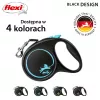 Ištraukiamas šunų pavadėlis Flexi flexi Juoda Design M — 5 m ilgio, juostinis, maks. apkrova 25 kg, ergonomiška rankena