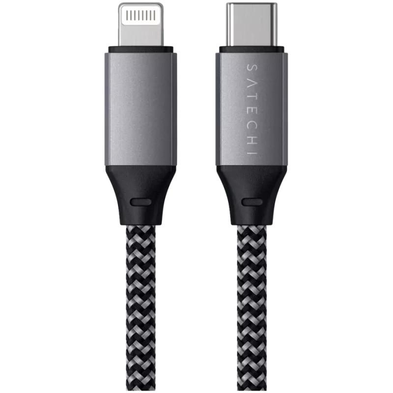 Satechi ST-TCL10M USB laidas 0,25 m USB C USB C/Lightning juoda pilka