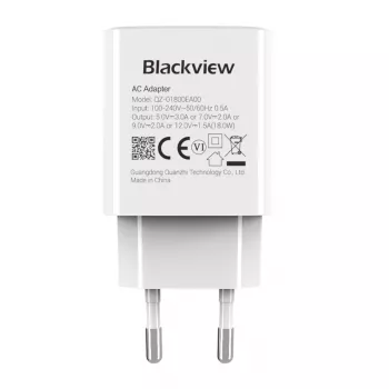 Įkroviklis JuodaVIEW CHAR-18W 18W galia — kompaktiškas USB sieninis įkroviklis mobiliesiems įrenginiams