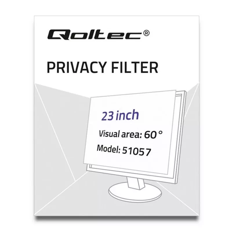 Qoltec GDPR privatumo filtras 23 | 16:9 | Eye Care | Panoraminis