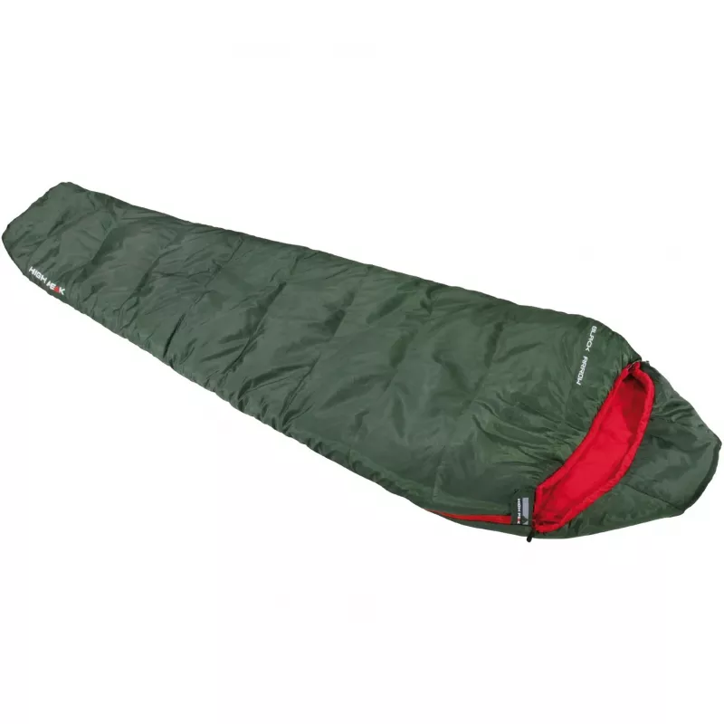 mummy sleeping bag Juoda Arrow ECO (Dark Green/Red)
