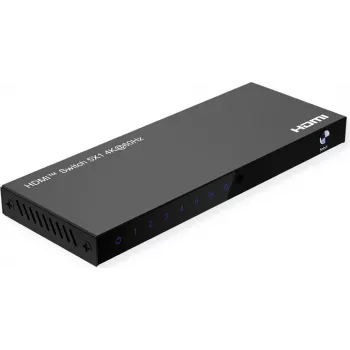 ROLINE HDMI jungiklis 5 krypčių 4K60Hz HDCP2.3+ IR nuotolinis vald. (14.01.3618)
