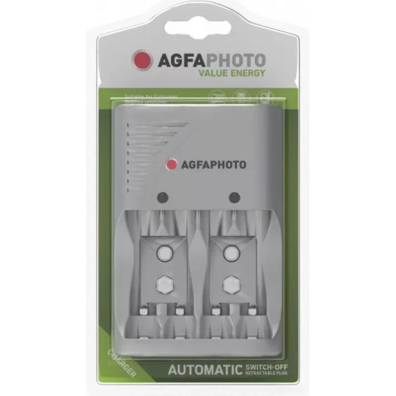 AgfaPhoto ACCUCharger Value Energy AA/AAA/9V 140-849959 - Baterija - 9V blokas