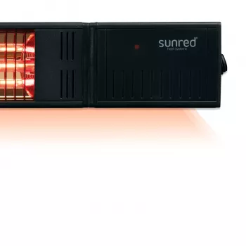 Infraraudonųjų spindulių šildytuvas SUNRED RDS-15W-B Fortuna Wall 1500 W, juodas, IP55, montuojamas ant sienos