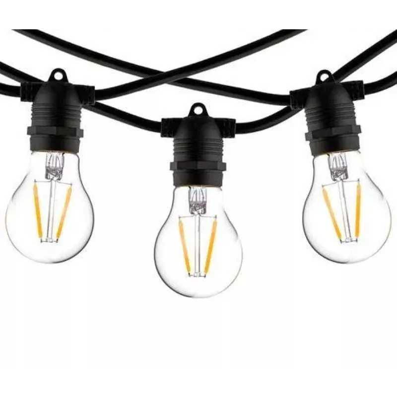 LED lempučių girlianda sodui STRING/E27 15M VS-613 Visional