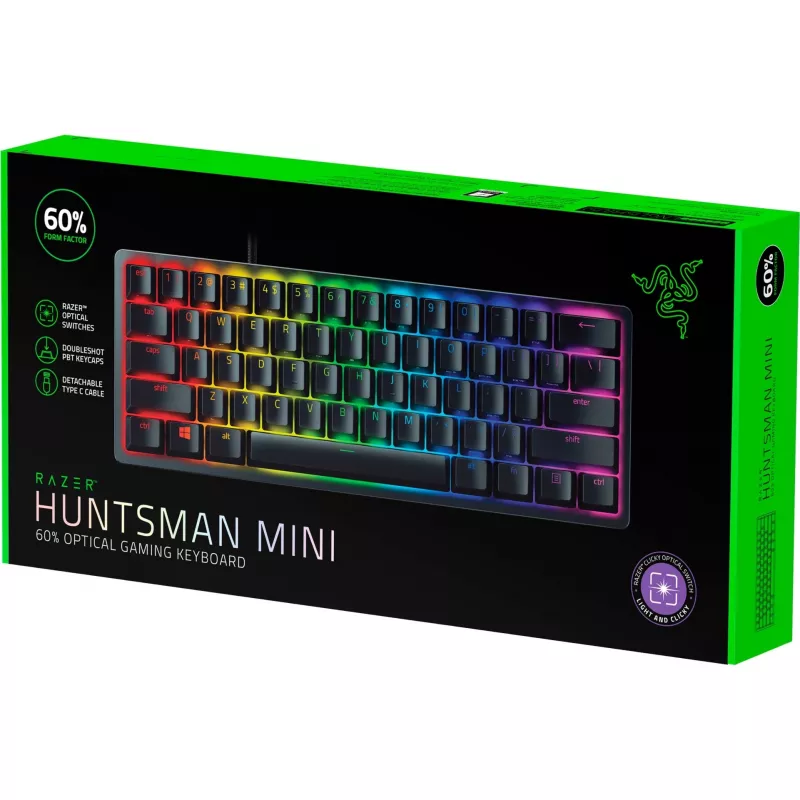 Klaviatūra Razer Huntsman Mini Clicky Optical Switch Purple