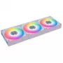 120 mm Lian Li UNI FAN 12CL1W3W baltas belaidis korpuso ventiliatorius — 120 mm, suderinamas su PWM šakotuvu, modulinis