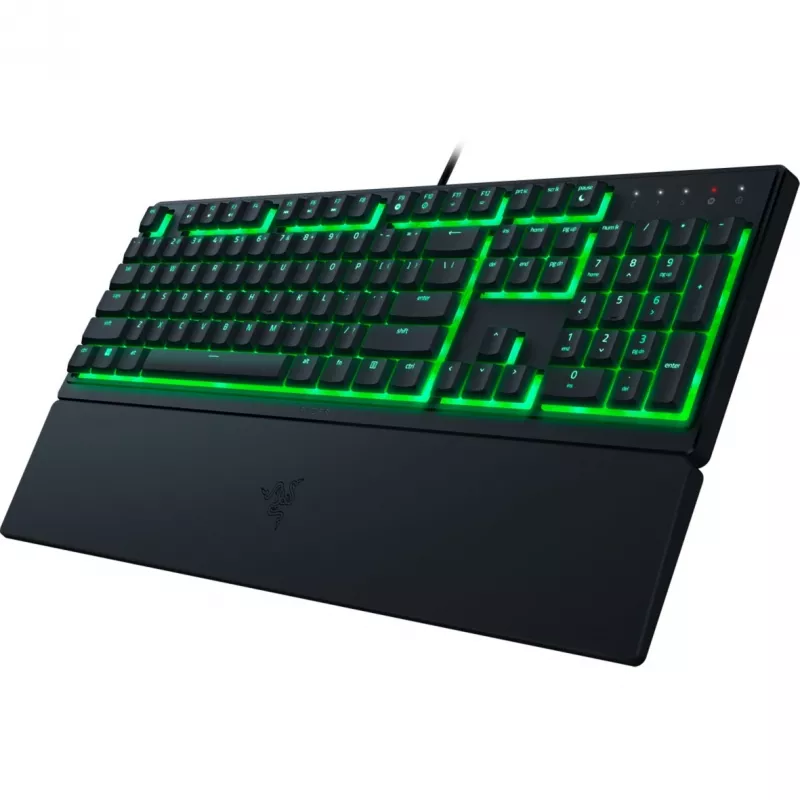 Razer Ornata V3 X klaviatūra, žaidimams, USB, QWERTZ, vokiška, juoda, RGB LED