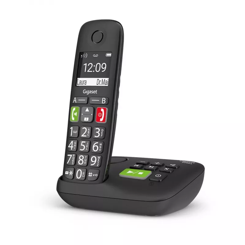 Gigaset E290A Analoginis/DECT telefonas Skambintojo ID Juodas
