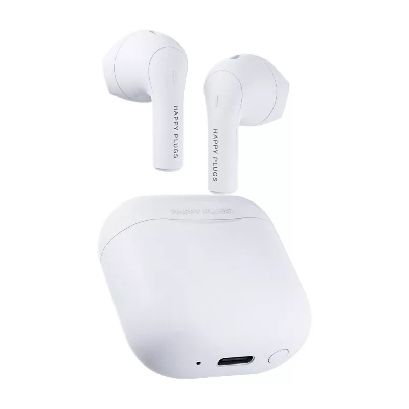 Laisvų rankų įranga happy plugs JOY TWS į ausis įdedamos Bluetooth ausinės skambučiams, muzikai, sportui — balta, 20–20000 Hz