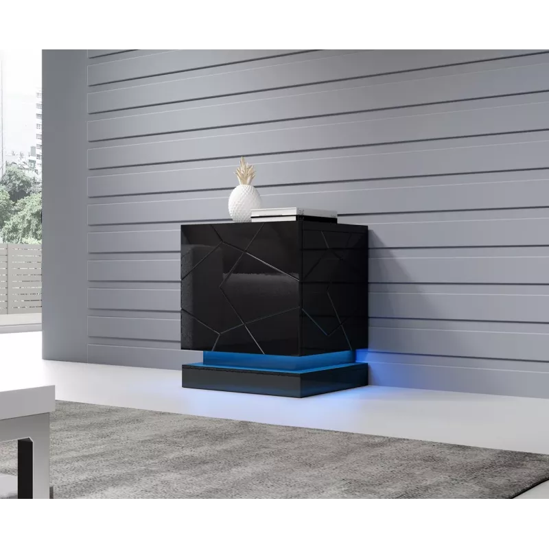 Naktinio staliuko apšvietimas cama meble QIU, 2 vnt., RGB, montuojamas ant paviršiaus, maitinamas kintamąja srove