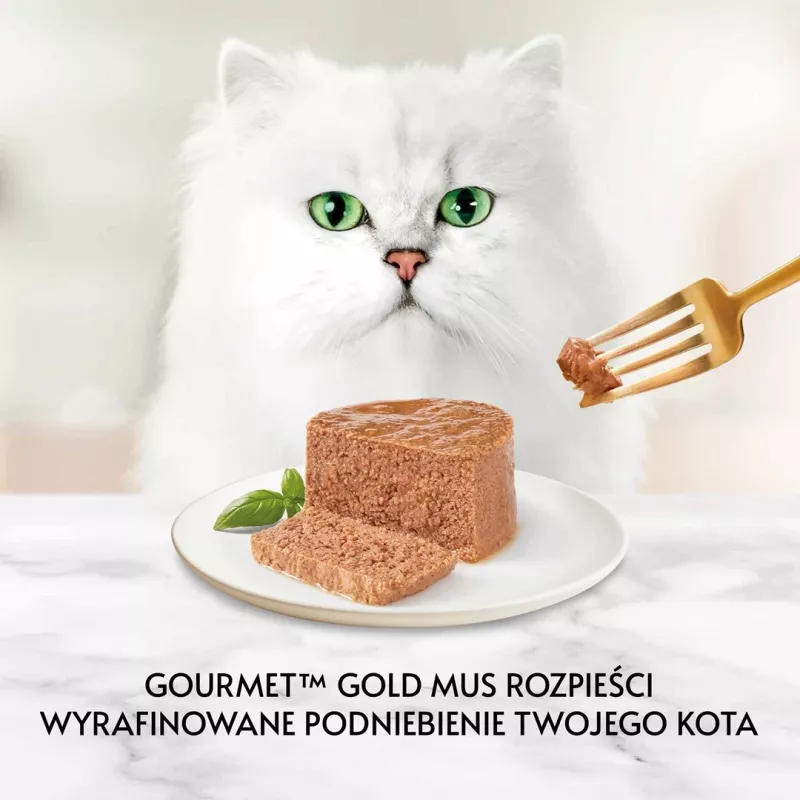 Drėgnas kačių ėdalas Purina Nestlé GOURMET Gold su kalakutiena 85 g skardinė suaugusioms katėms, antsvorio receptūra