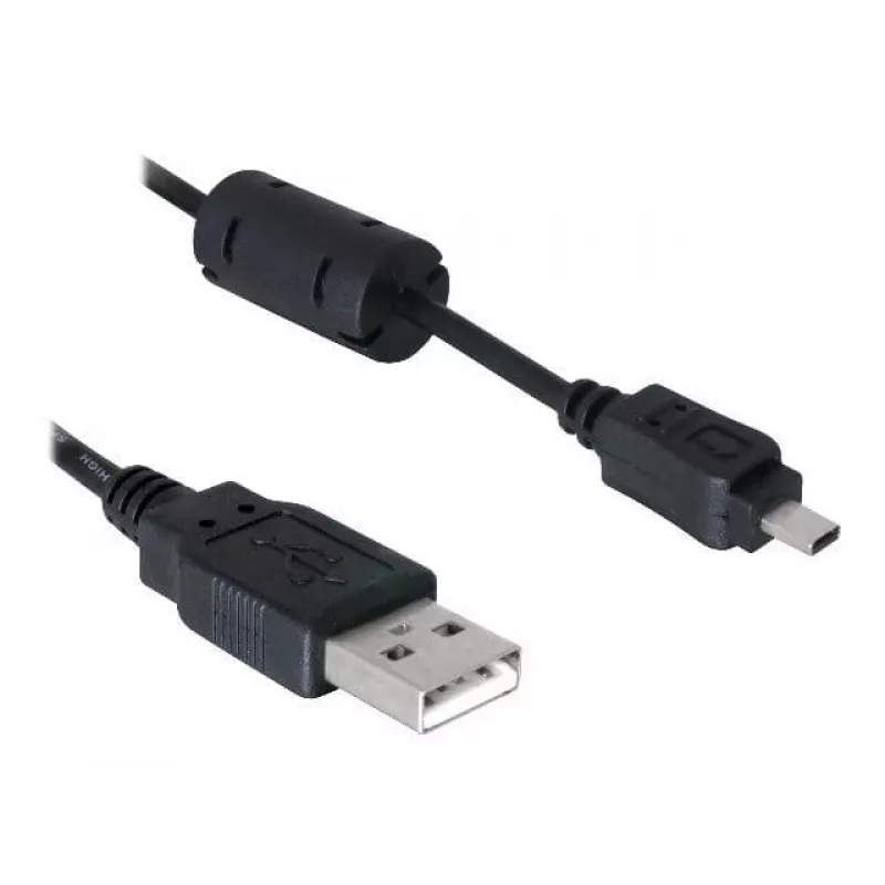DeLOCK USB kabelis 1,83 m, juodas, USB vyriškas / USB moteriškas, nikeliuotas