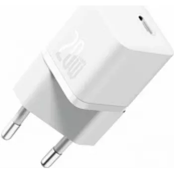 Baseus Gan5 greitasis įkroviklis Mini 1C 20W išmaniajam telefonui universalus baltas
