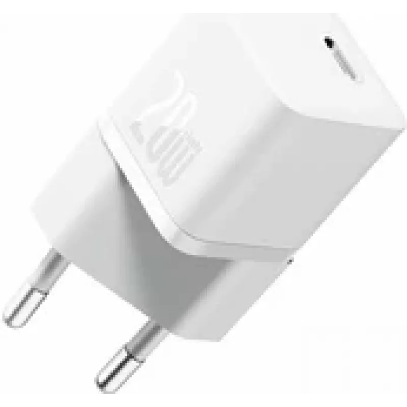 Baseus Gan5 greitasis įkroviklis Mini 1C 20W išmaniajam telefonui universalus baltas
