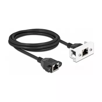 DeLOCK tinklo ilginamasis laidas Cat.6A 2m S/FTP RJ45 juodas