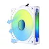 120 mm Lian Li UNI FAN SL-INF belaidis ARGB PWM — baltas, modulinė magnetinė ventiliatorių sistema