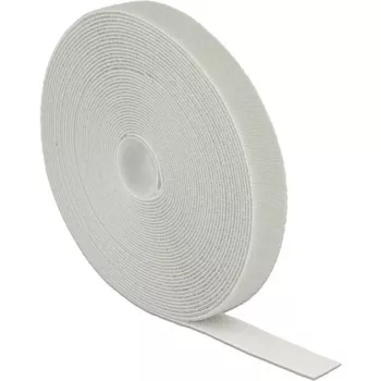 Lipnios juostelės su kabliukais ir kilpelėmis DELOCK 18281 — 20 mm × 10 m, pilka, 1 vnt.