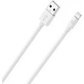 Mobiliojo telefono laidas RealPower 385240 2m USB A Lightning baltas
