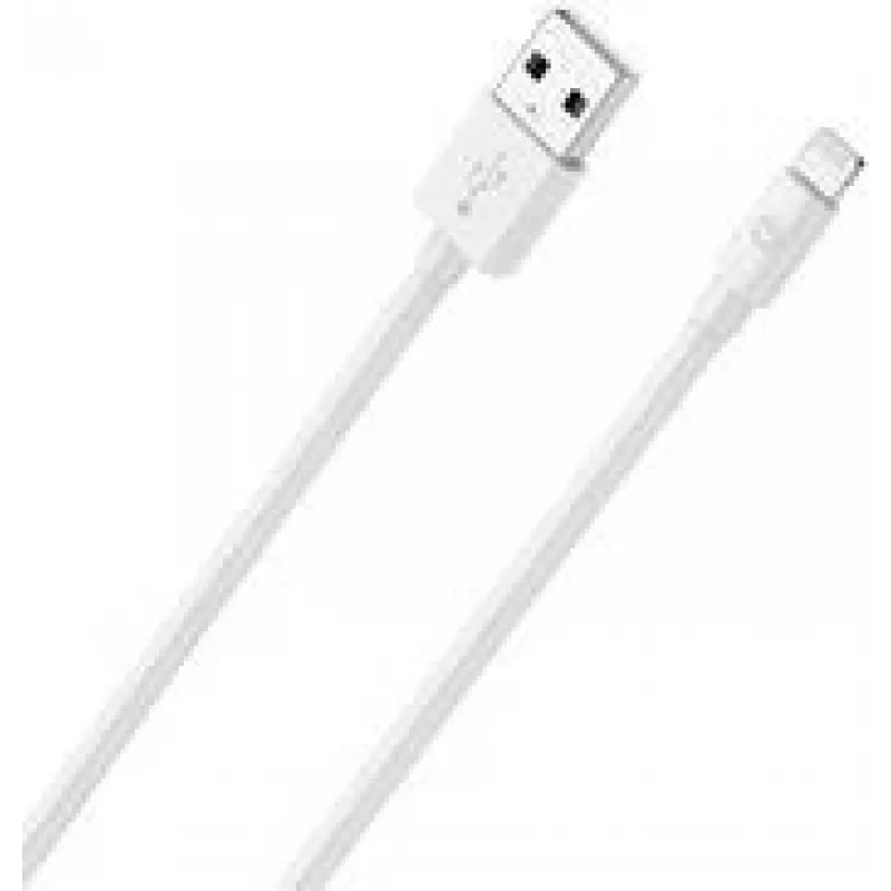 Mobiliojo telefono laidas RealPower 385240 2m USB A Lightning baltas