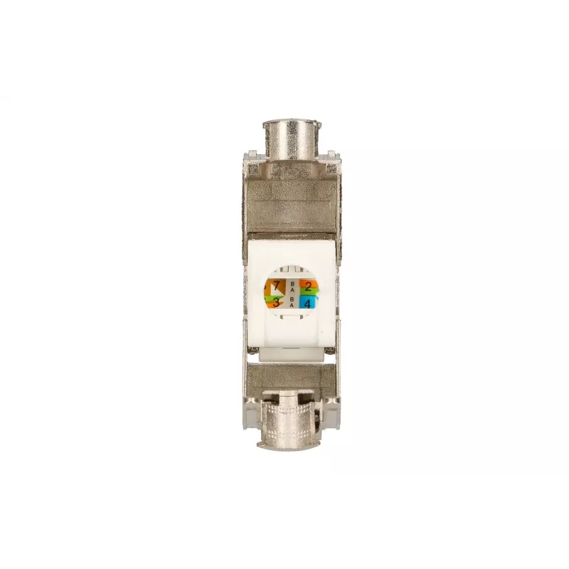 Extralink Keystone CAT6A STP RJ45 kampinis metalinis keystone lizdas, vieno prievado
