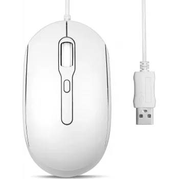 Perixx PERIMICE-222UW pelė optinė tyli USB-A balta - Pelė - optinė (PERIMICE-222UW)