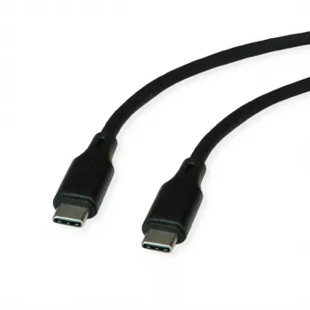 ROLINE USB 2.0 laidas C-C ST/ST silikoninis 60W 1m juodas - Laidas - Skaitmeninis/Duomenų (11.02.9120)