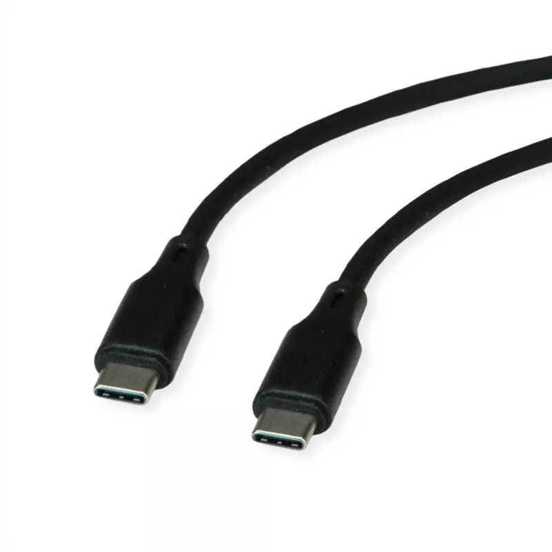 ROLINE USB 2.0 laidas C-C ST/ST silikoninis 60W 1m juodas - Laidas - Skaitmeninis/Duomenų (11.02.9120)