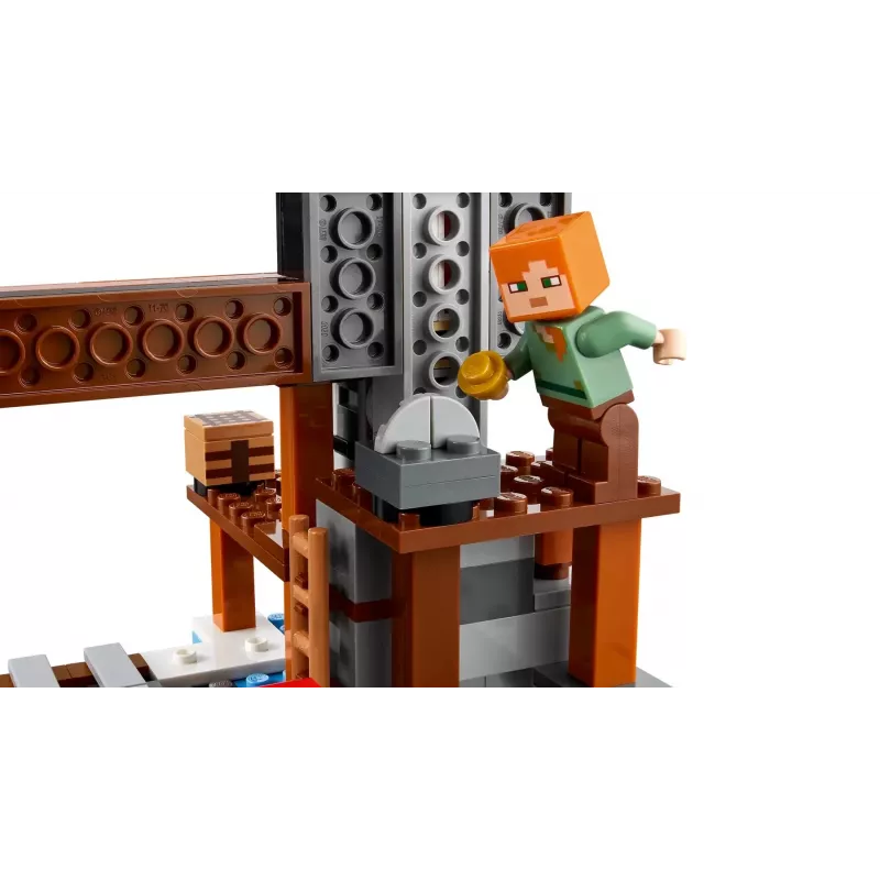 Konstruktorius LEGO Minecraft The Pickaxe Mine rinkinys 21277 — 530 dalių, 3 minifigūrėlės, amžius 8+