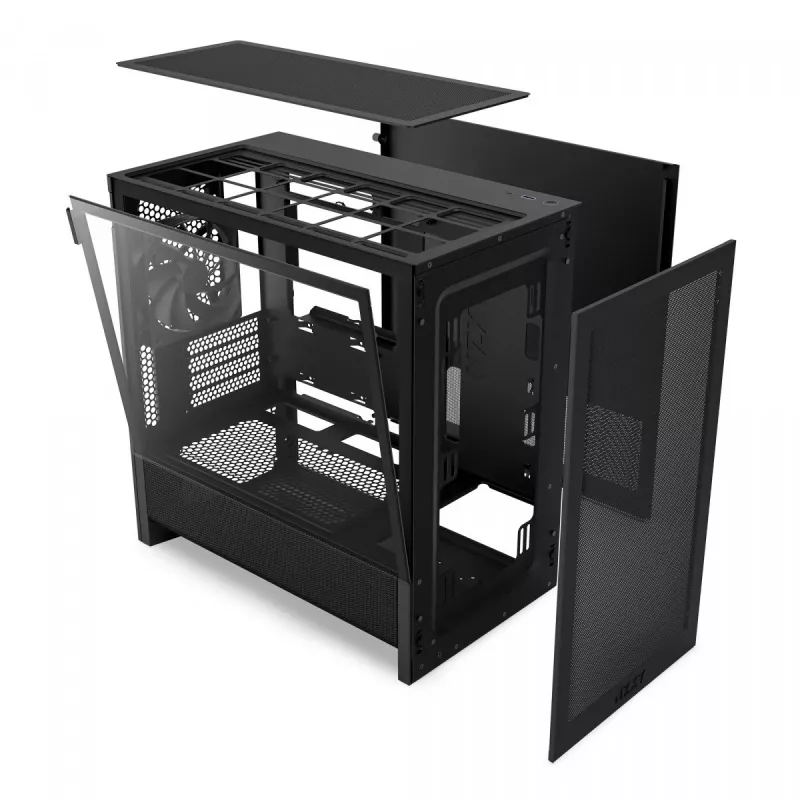 NZXT H3 Flow Micro ATX Oro Srauto Korpusas - Juodas