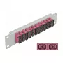 Skaidulinio optinio pataisymo skydelis DeLOCK 10 colių 12 prievadų SC Duplex Violetinis 1U Pilkas