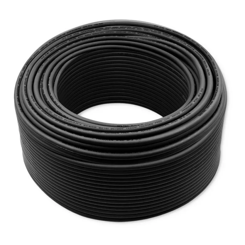 Saulės kabelis QOLTEC 53851 4 mm² 100 m juodas