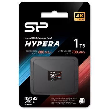 Silicon Power HYPERA atminties kortelė 1 TB MicroSDXC 3D TLC NAND Class 10 (SP001TBSTEI31V10)