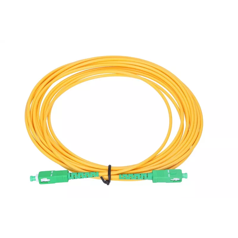 Patchcord Extralink SC/APC–SC/APC vienmodis G.652D 3mm simpleksinis 3m