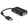 DeLOCK 0,16 m DisplayPort/VGA+HDMI+DVI VGA (D-Sub)+ HDMI + DVI juoda