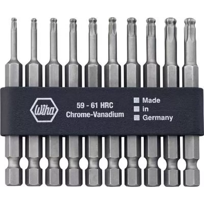 Atsuktuvų antgalių rinkinys Wiha 32804 — 10 vnt., Torx T10–T30, 70 mm
