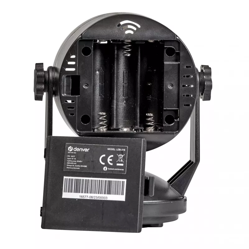 LED disko rutulio šviestuvas DENVER LDB-319 — kompaktiškas LED vakarėlių šviestuvas, modelis 117220200040