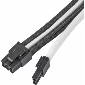 Maitinimo ilginimo kabelis SidabrinėSTONE PP07E 8 kontaktų PCIe 30 cm (juoda/baltas)