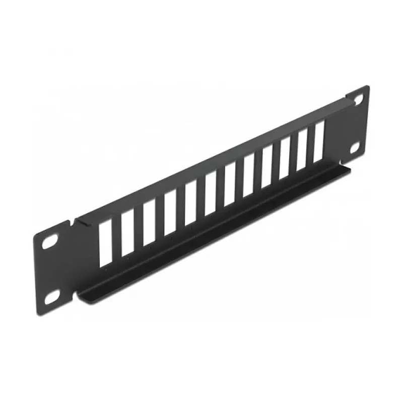Fiber Optic Patch Panel DeLOCK 10 col. 12 prievadų SC Duplex LC Quad 1U juoda