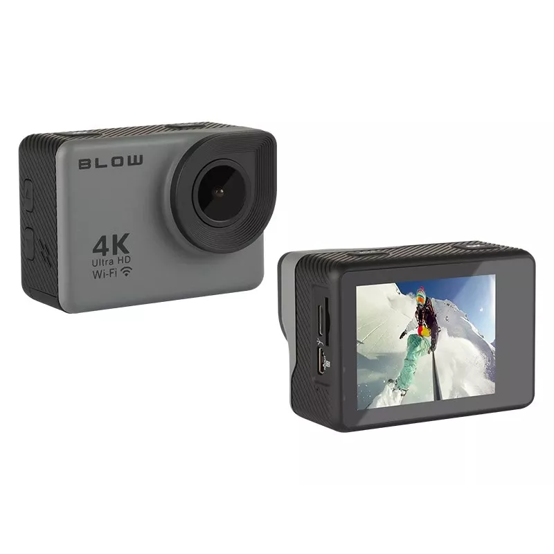 Veiksmo kamera BLOW 78-538 — 4K Ultra HD, 2 colių ekranas, 170° matymo laukas, Wi‑Fi, vaizdo stabilizatorius, microSD iki 64 GB