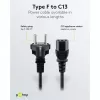 Goobay IEC laidas 5 m juodas maitinimo kištukas F tipo IEC C13 H05VV-F3G