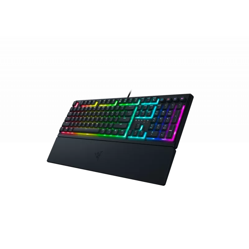 Razer Ornata V3 RGB žaidimų USB klaviatūra juoda pilno dydžio laidinė mecha-membrane