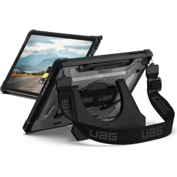 UAG Urban Armor Gear Plasma delninės rankenos ir atramos dėklas | Microsoft Surface Pro 12 colių (1-os kartos) | ledinis (permatomas)/juodas | 324023114340 (324023114340)