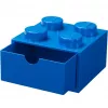 LEGO stalo stalčius 4, mėlynas dėžutė su kaištukais