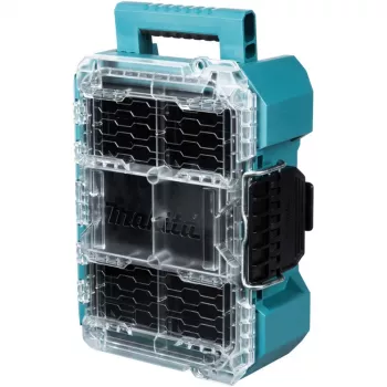 MAKTRAK Organizer compact , įrankių dėžė mėlyna/permatoma, permatomas dangtis